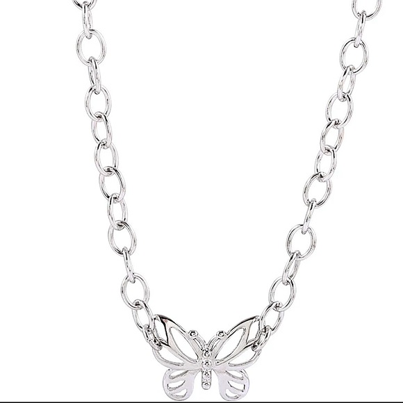 Sterling Silver Butterfly Choker - Picture 4 of 4